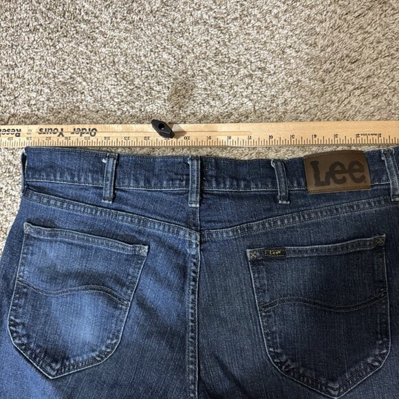 Lee Jeans Men’s 36x30 Blue Regular Fit Straight Leg Denim Cotton Blend - Picture 7 of 8